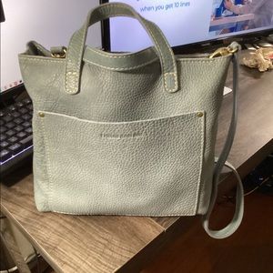 Portland leather goods Med crossbody - blue steel